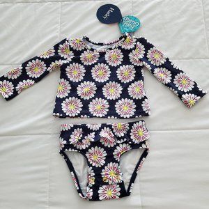 Hatley Rash Guard Girl's Swimsuit (3-6 months)
